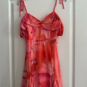 Hello Molly Pink and Red Mini Dress